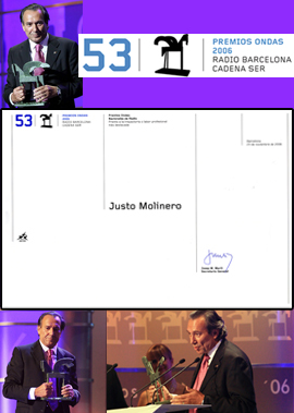 Diploma premio Ondas Justo Molinero